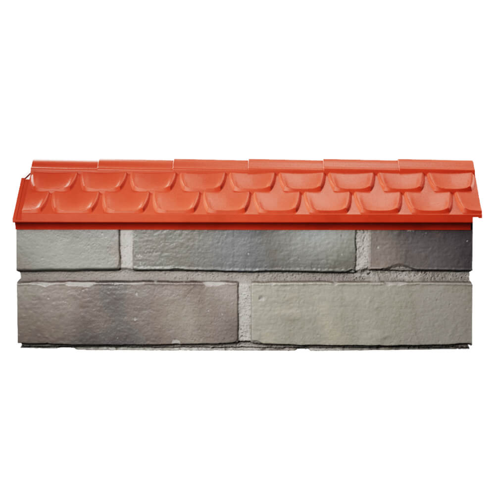 Парапет Zking Эльбрус Красный с посадкой на 0.5 кирпича (130мм) в Новочебоксарске фото