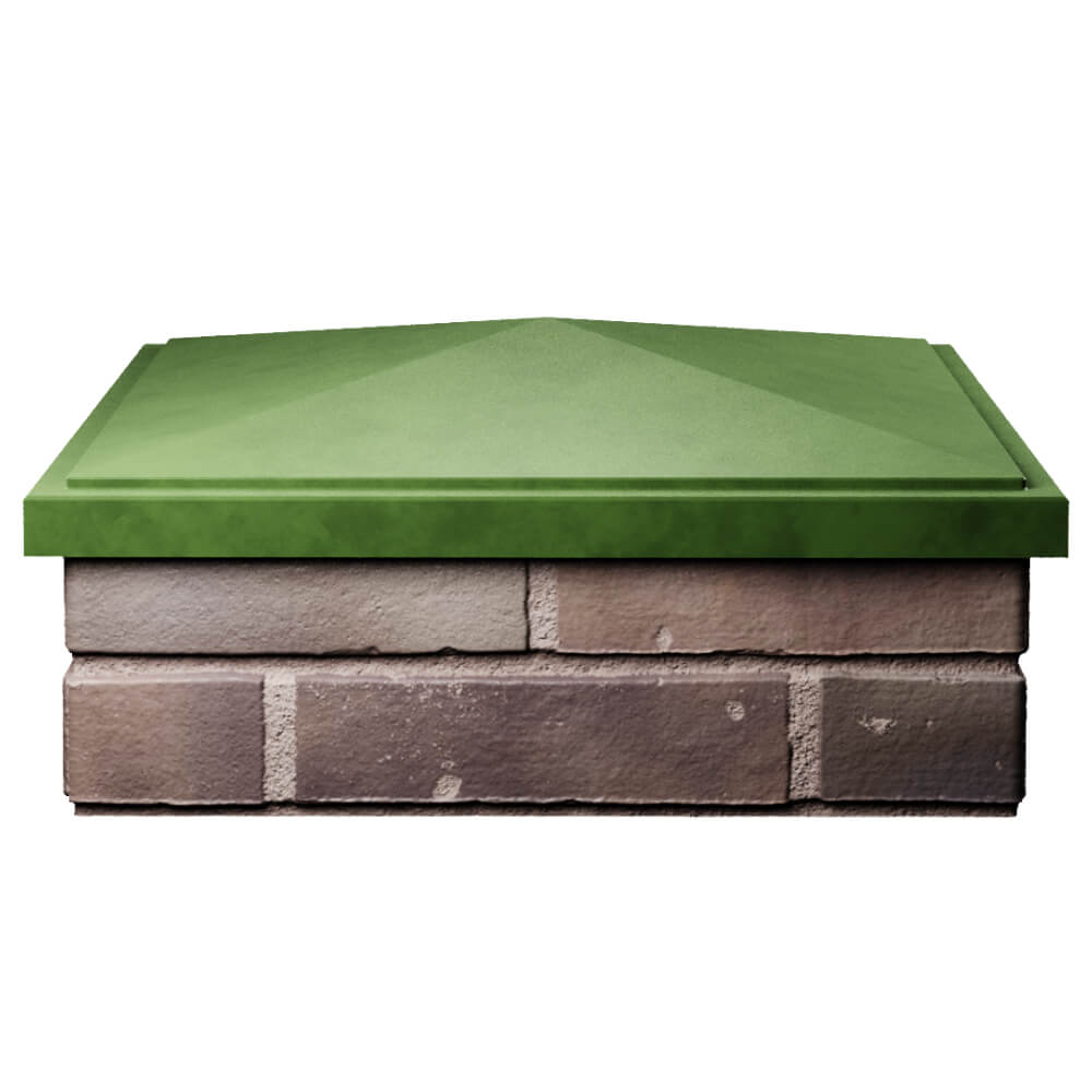 Колпак Zking БонаМоно Зеленый на столб 2х2 кирпича (515х515, 530х530мм) Новочебоксарск фото