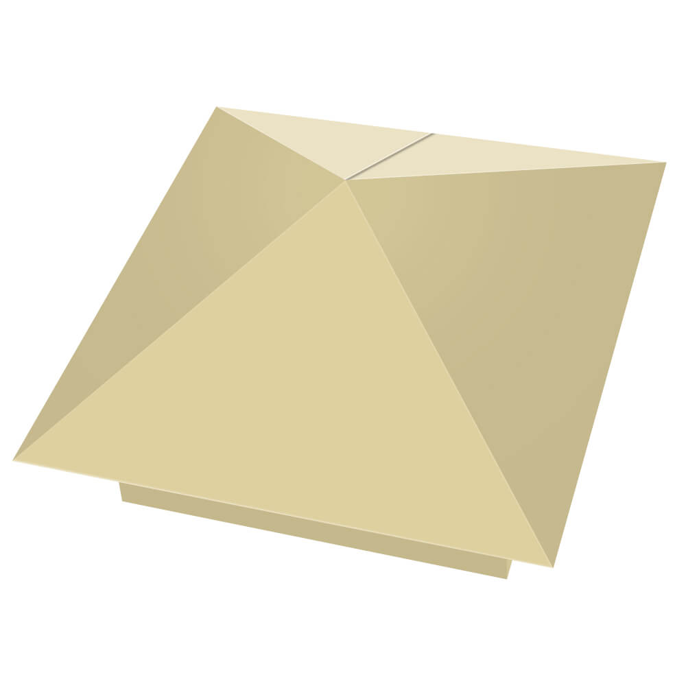 Колпак металлический 400х400мм RAL1014 Бежевый заборный Новочебоксарск фото