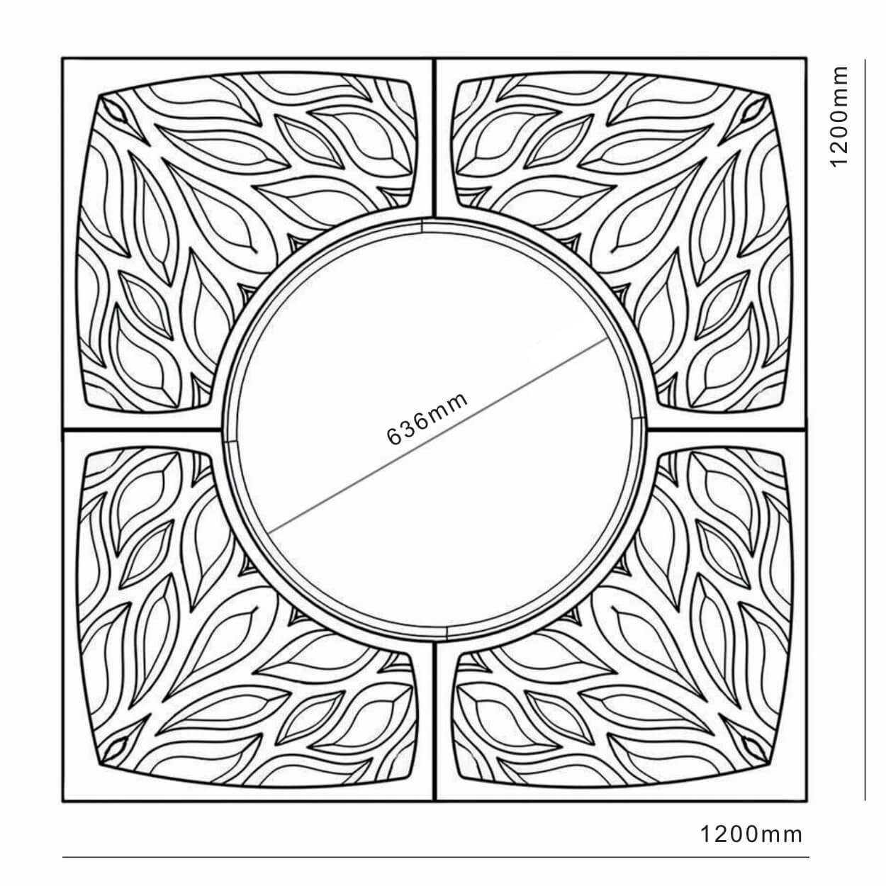 Приствольная решетка для дерева ZKING CRUST 1.2х1.2м Черная в Новочебоксарске фото