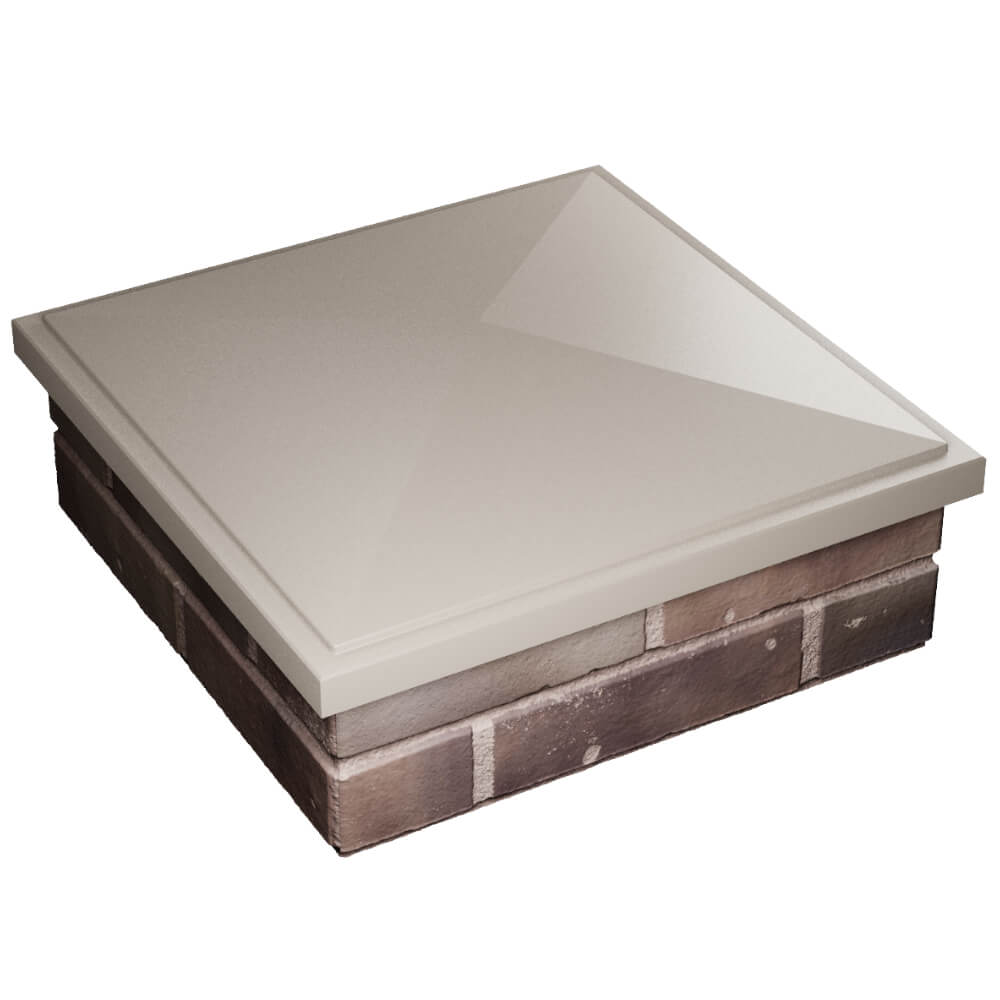 Колпак Zking БонаМоно Бежевый на столб 2х2 кирпича (515х515, 530х530мм) в Новочебоксарске фото