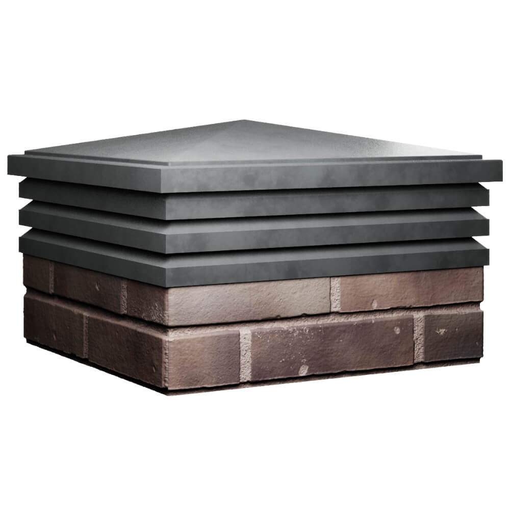 Колпак Zking Бона ХайТек Серый на столб 2х2 кирпича (513х513мм) в Новочебоксарске фото