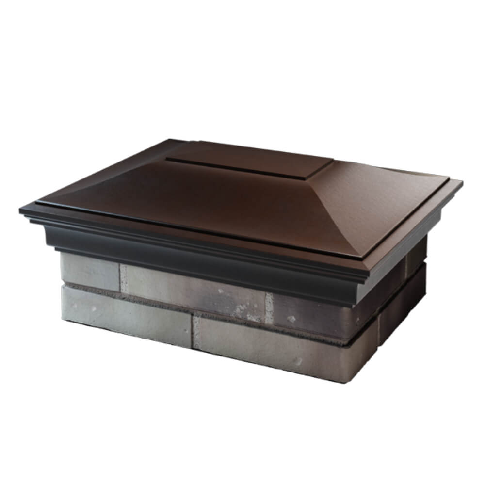 Колпак Zking Монблан Коричневый на столб 2х1.5 кирпича (515х385мм) в Новочебоксарске фото