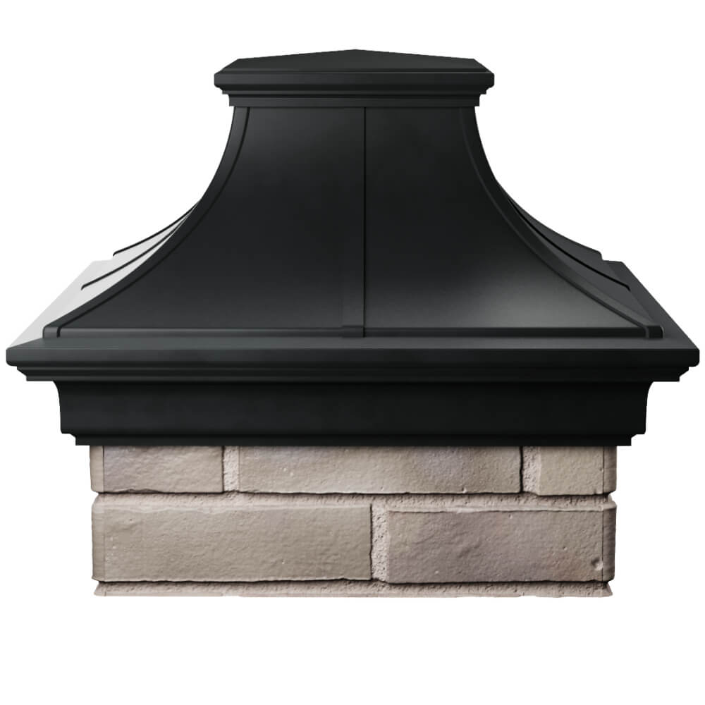 Колпак Zking Монблан Премиум Черный на столб 1.5х1.5 кирпича (385х385мм) Новочебоксарск фото