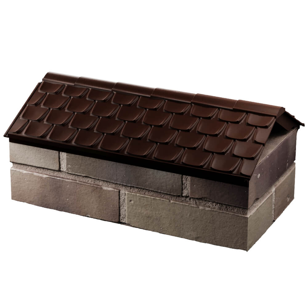 Парапет Zking Эльбрус Коричневый с посадкой на 1 кирпич (255мм) в Новочебоксарске фото