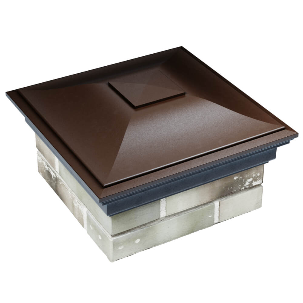 Колпак Zking Монблан Коричневый на столб 1.5х1.5 кирпича (385х385мм) в Новочебоксарске фото