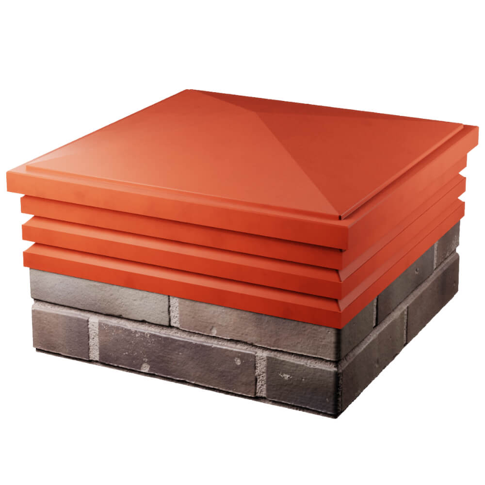 Колпак Zking Бона ХайТек Красный на столб 2х2 кирпича (513х513мм) в Новочебоксарске фото