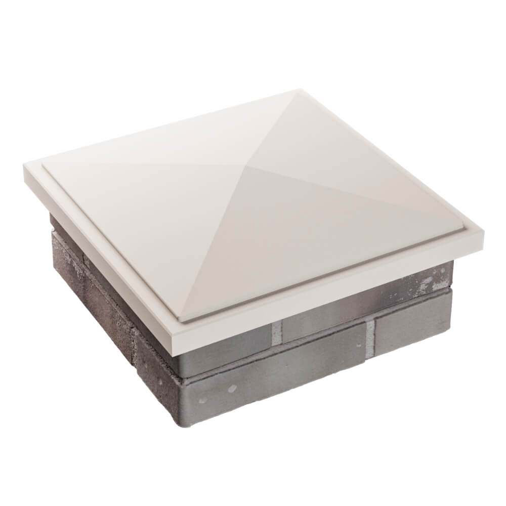 Колпак Zking БонаМоно Бежевый на столб 1.5х1.5 кирпича (385х385, 400х400мм) в Новочебоксарске фото