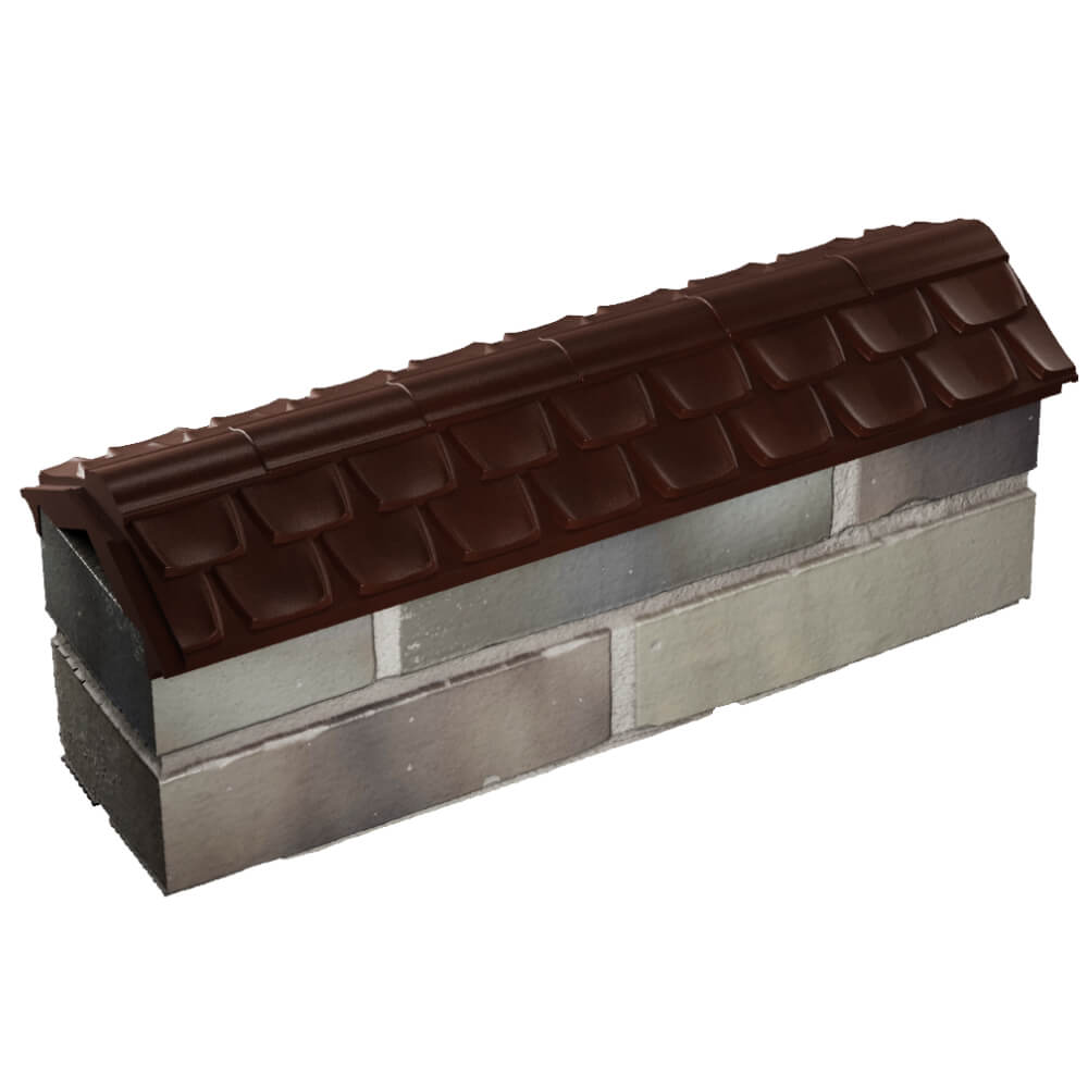 Парапет Zking Эльбрус Коричневый с посадкой на 0.5 кирпича (130мм) в Новочебоксарске фото