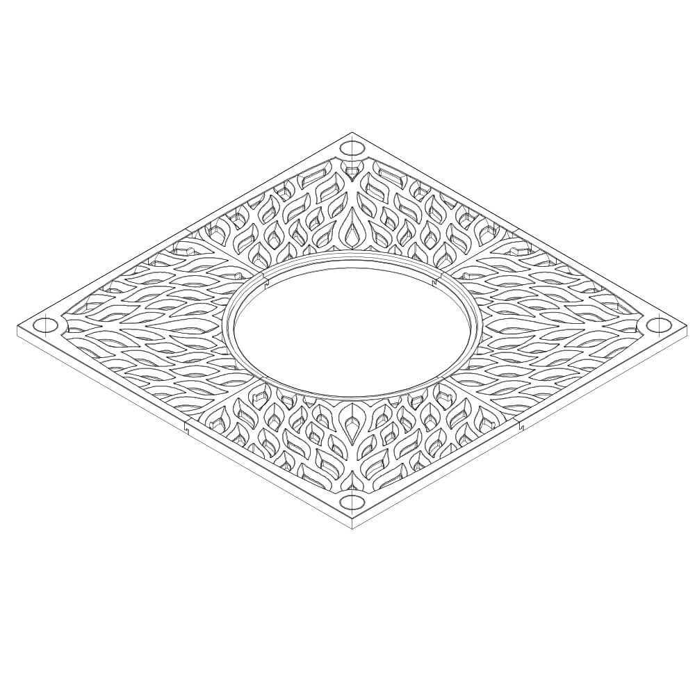 Приствольная решетка для дерева ZKING CRUST 2х2м Черная в Новочебоксарске фото