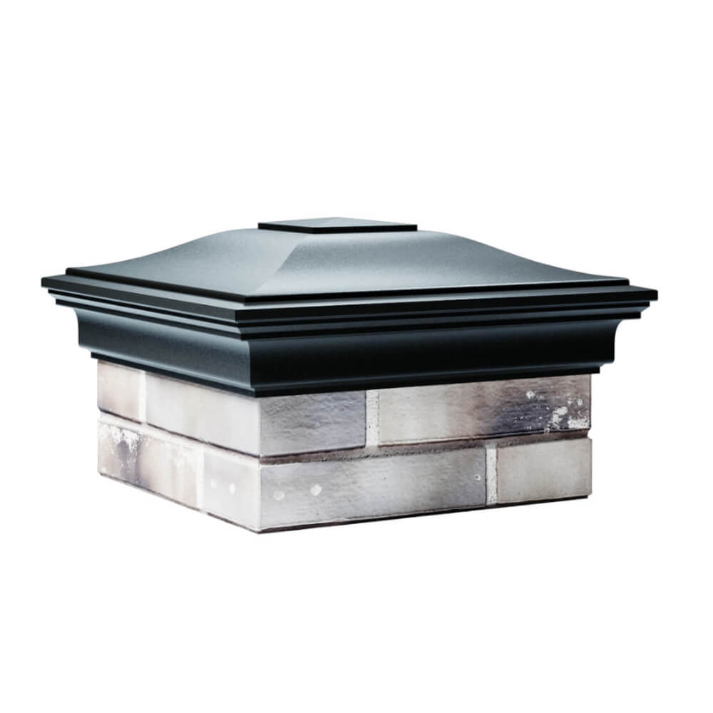 Колпак Zking Монблан Черный на столб 1.5х1.5 еврокирпича 0.7НФ (355х355мм) в Новочебоксарске фото