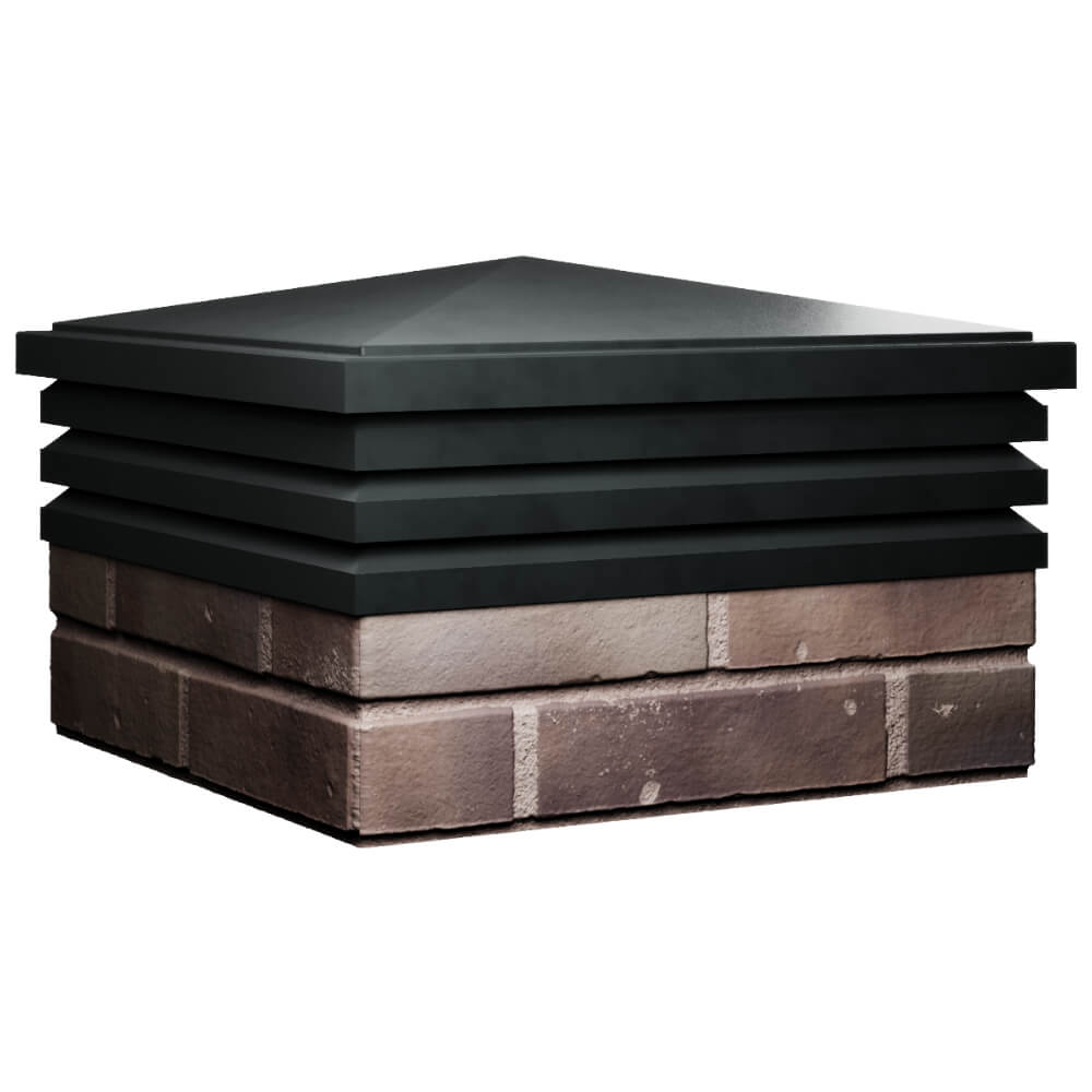 Колпак Zking Бона ХайТек Черный на столб 2х2 кирпича (513х513мм) в Новочебоксарске фото