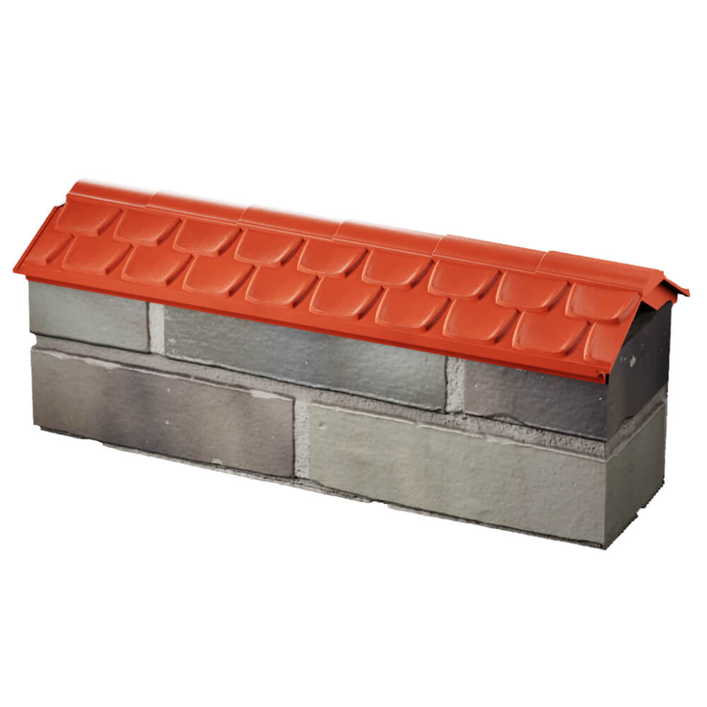 Парапет Zking Эльбрус Красный с посадкой на 0.5 кирпича (130мм) в Новочебоксарске фото