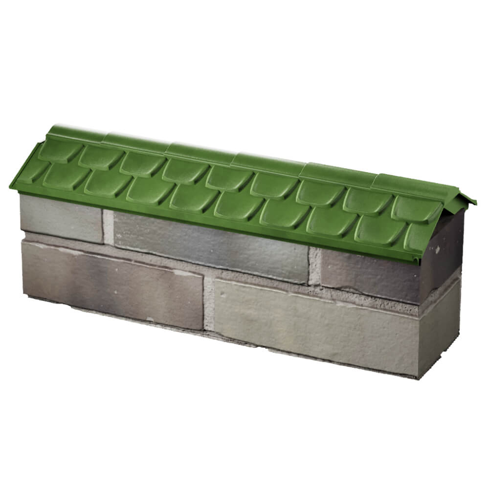 Парапет Zking Эльбрус Зеленый с посадкой на 0.5 кирпича (130мм) в Новочебоксарске фото