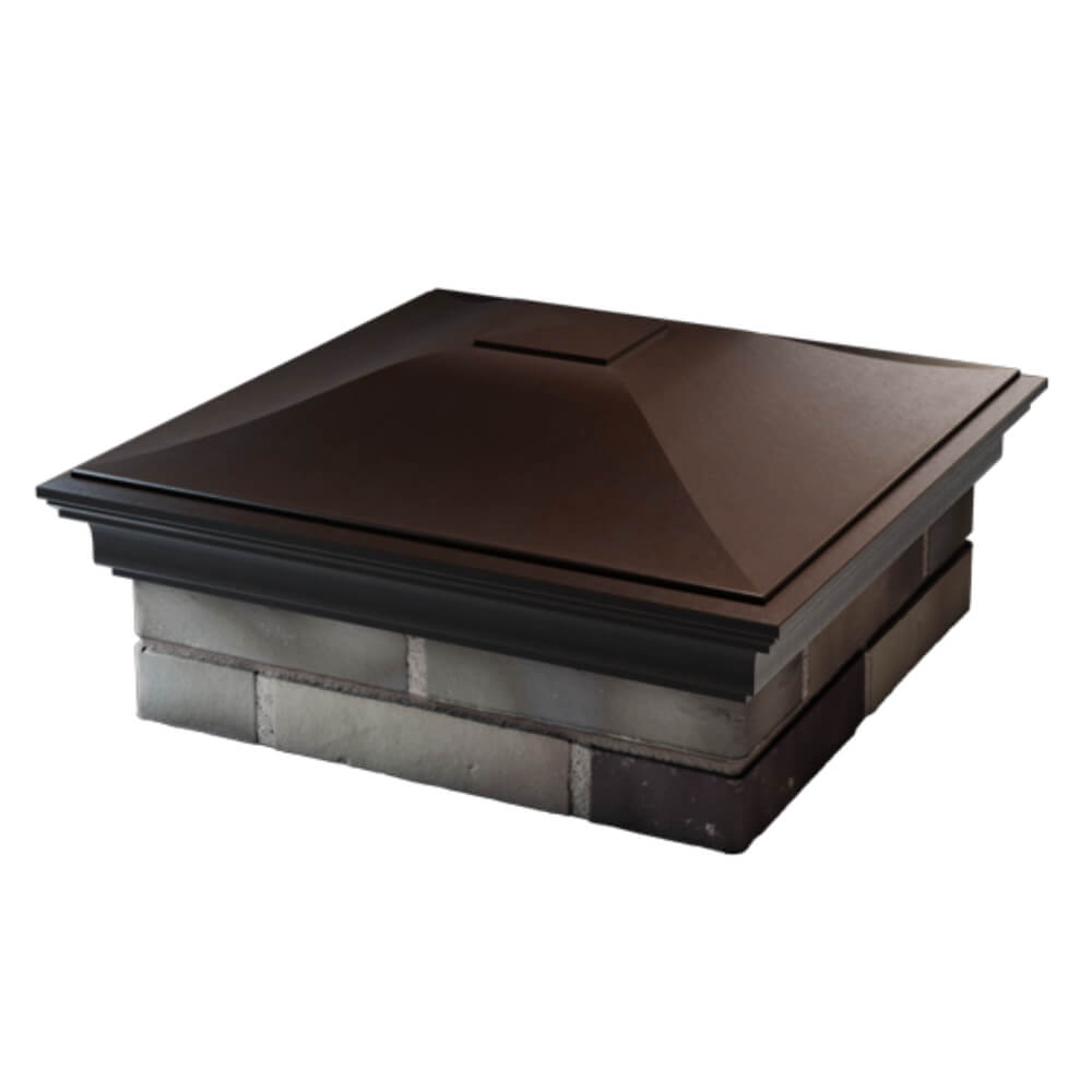 Колпак Zking Монблан Коричневый на столб 2х2 кирпича (515х515мм) в Новочебоксарске фото