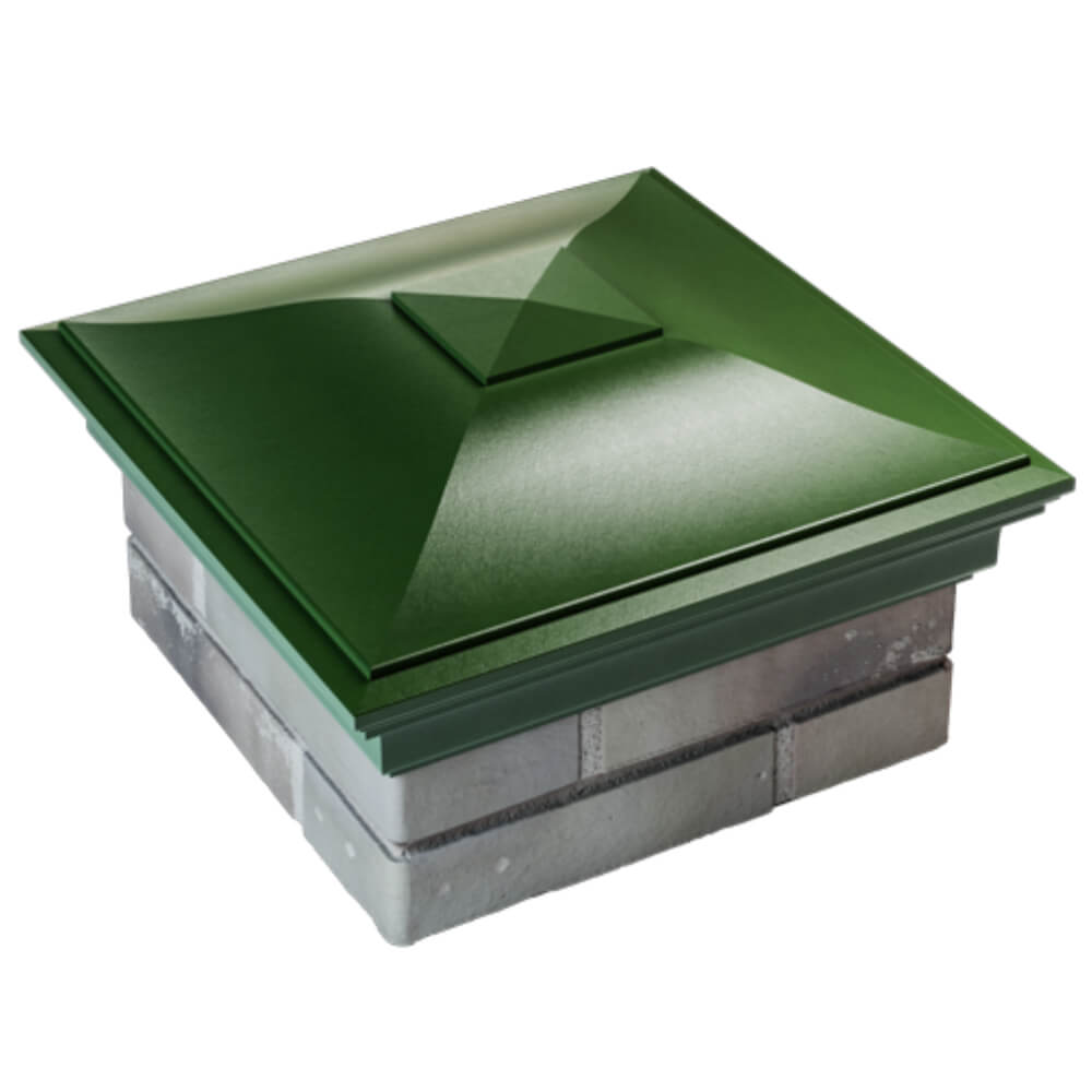 Колпак Zking Монблан Зеленый на столб 1.5х1.5 кирпича (385х385мм) в Новочебоксарске фото