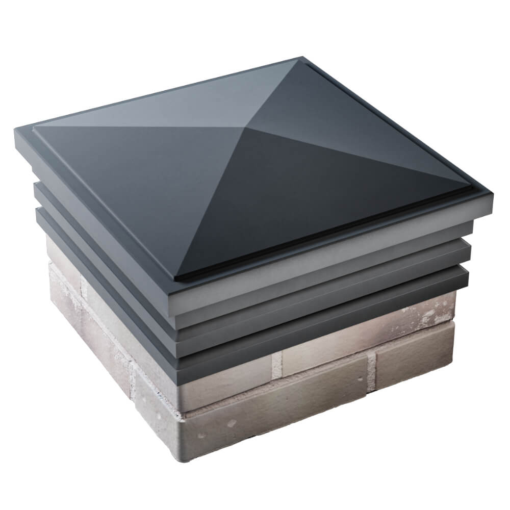 Колпак Zking Бона ХайТек Серый на столб 1.5х1.5 кирпича (385х385мм) в Новочебоксарске фото