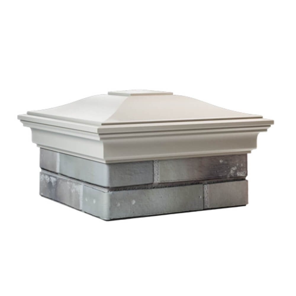 Колпак Zking Монблан Бежевый на столб 1.5х1.5 еврокирпича 0.7НФ (355х355мм) в Новочебоксарске фото