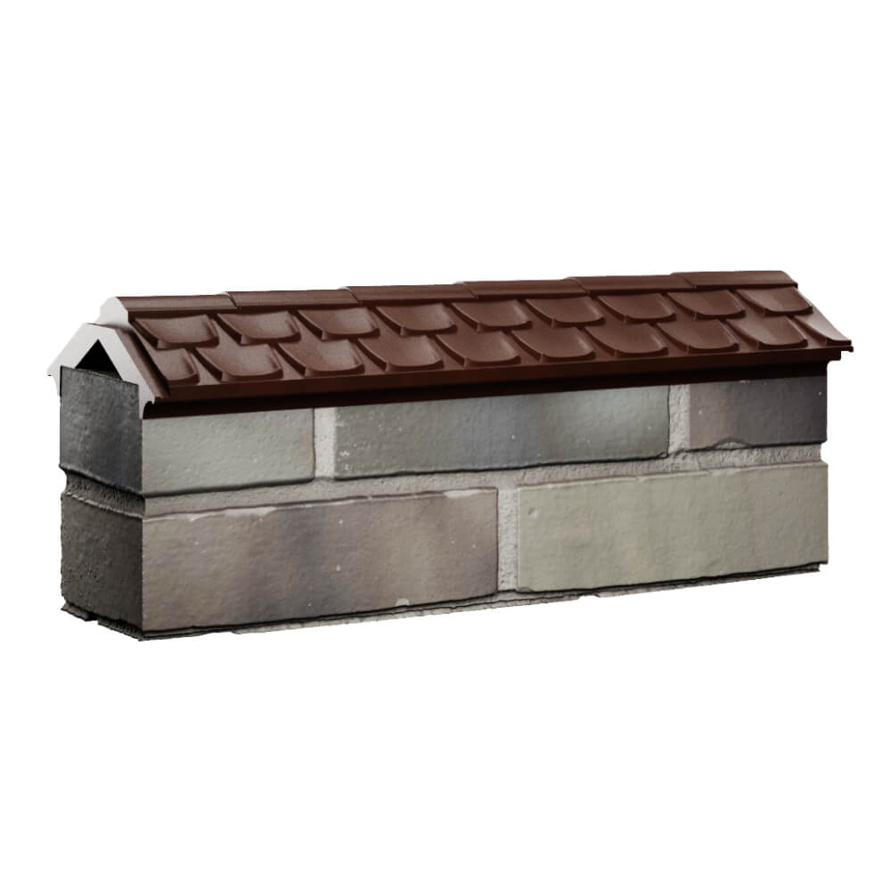 Парапет Zking Эльбрус Коричневый с посадкой на 0.5 кирпича (130мм) Новочебоксарск фото