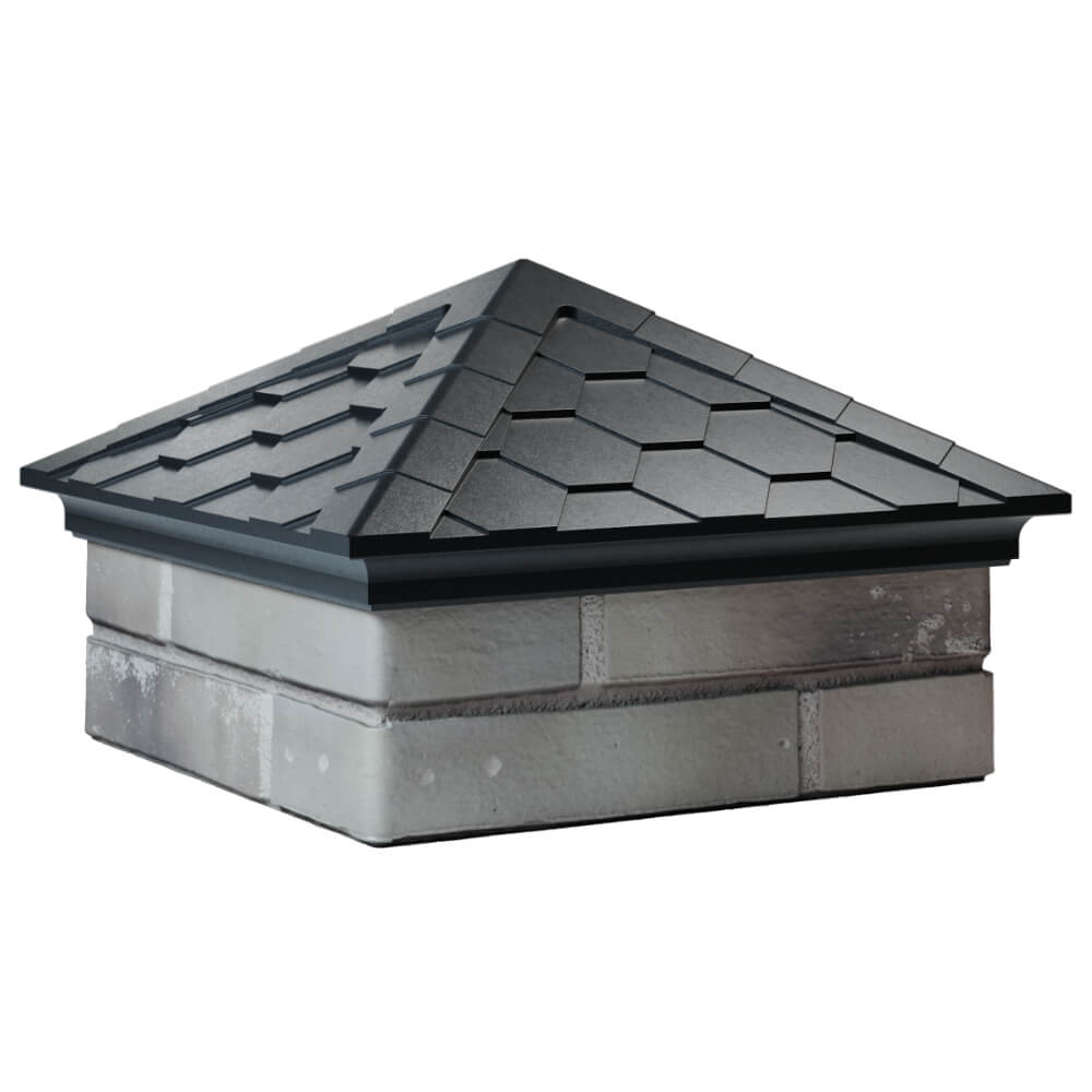 Колпак Zking Эверест Черный на столб 1.5х1.5 кирпича (390х390мм) в Новочебоксарске фото