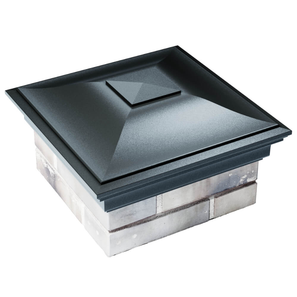 Колпак Zking Монблан Черный на столб 1.5х1.5 кирпича (385х385мм) в Новочебоксарске фото