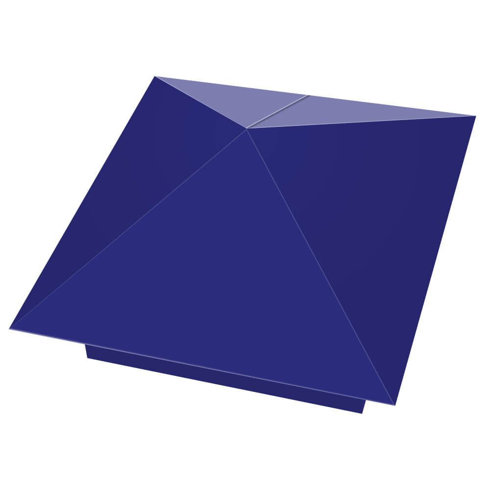 Колпак металлический 400х400мм RAL5002 Синий Ультрамарин заборный Новочебоксарск фото