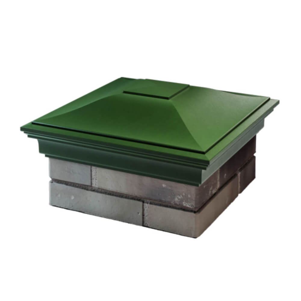 Колпак Zking Монблан Зеленый на столб 1.5х1.5 еврокирпича 0.7НФ (355х355мм) в Новочебоксарске фото