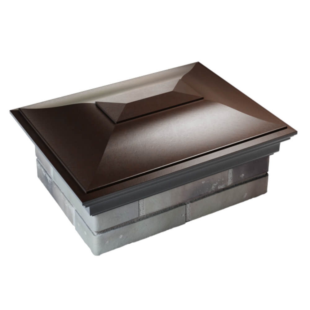 Колпак Zking Монблан Коричневый на столб 2х1.5 кирпича (515х385мм) Новочебоксарск фото