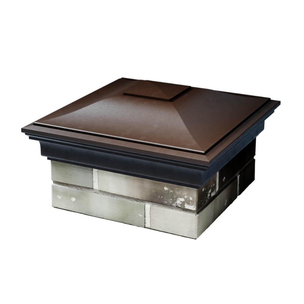 Колпак Zking Монблан Коричневый на столб 1.5х1.5 еврокирпича 0.7НФ (355х355мм) в Новочебоксарске фото