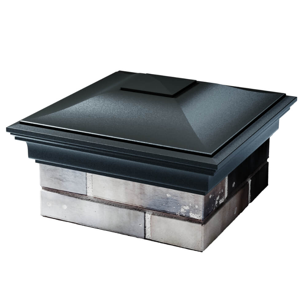 Колпак Zking Монблан Черный на столб 1.5х1.5 кирпича (385х385мм) в Новочебоксарске фото