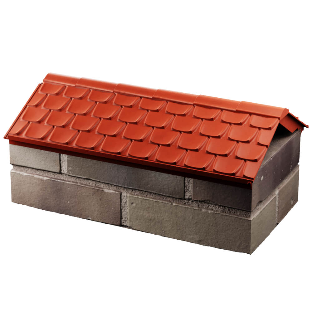 Парапет Zking Эльбрус Красный с посадкой на 1 кирпич (255мм) в Новочебоксарске фото