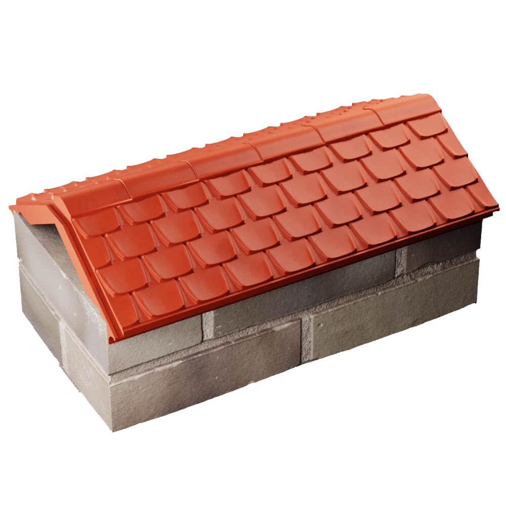 Парапет Zking Эльбрус Красный с посадкой на 1 кирпич (255мм) в Новочебоксарске фото