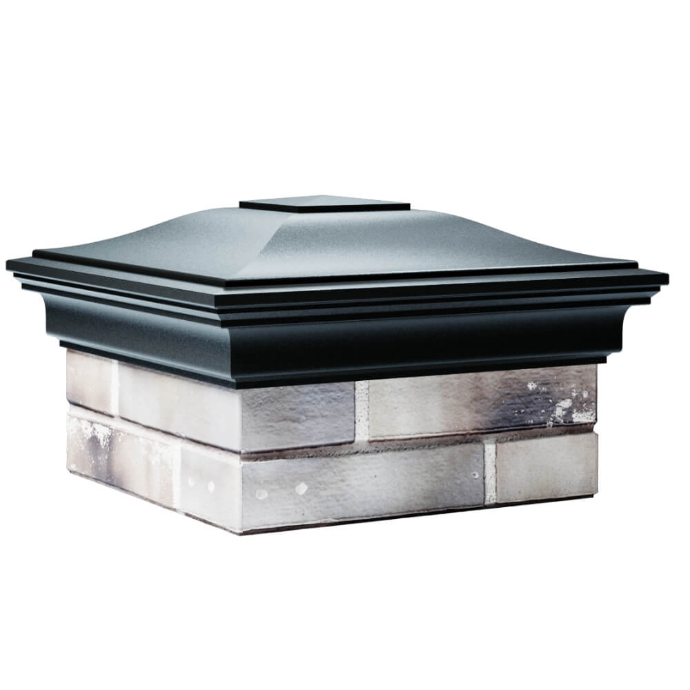 Колпак Zking Монблан Черный на столб 1.5х1.5 кирпича (385х385мм) в Новочебоксарске фото