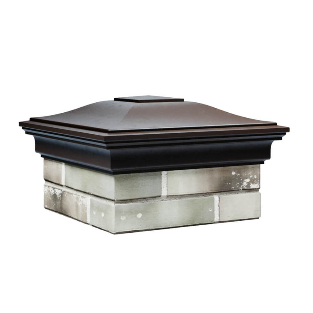 Колпак Zking Монблан Коричневый на столб 1.5х1.5 еврокирпича 0.7НФ (355х355мм) в Новочебоксарске фото