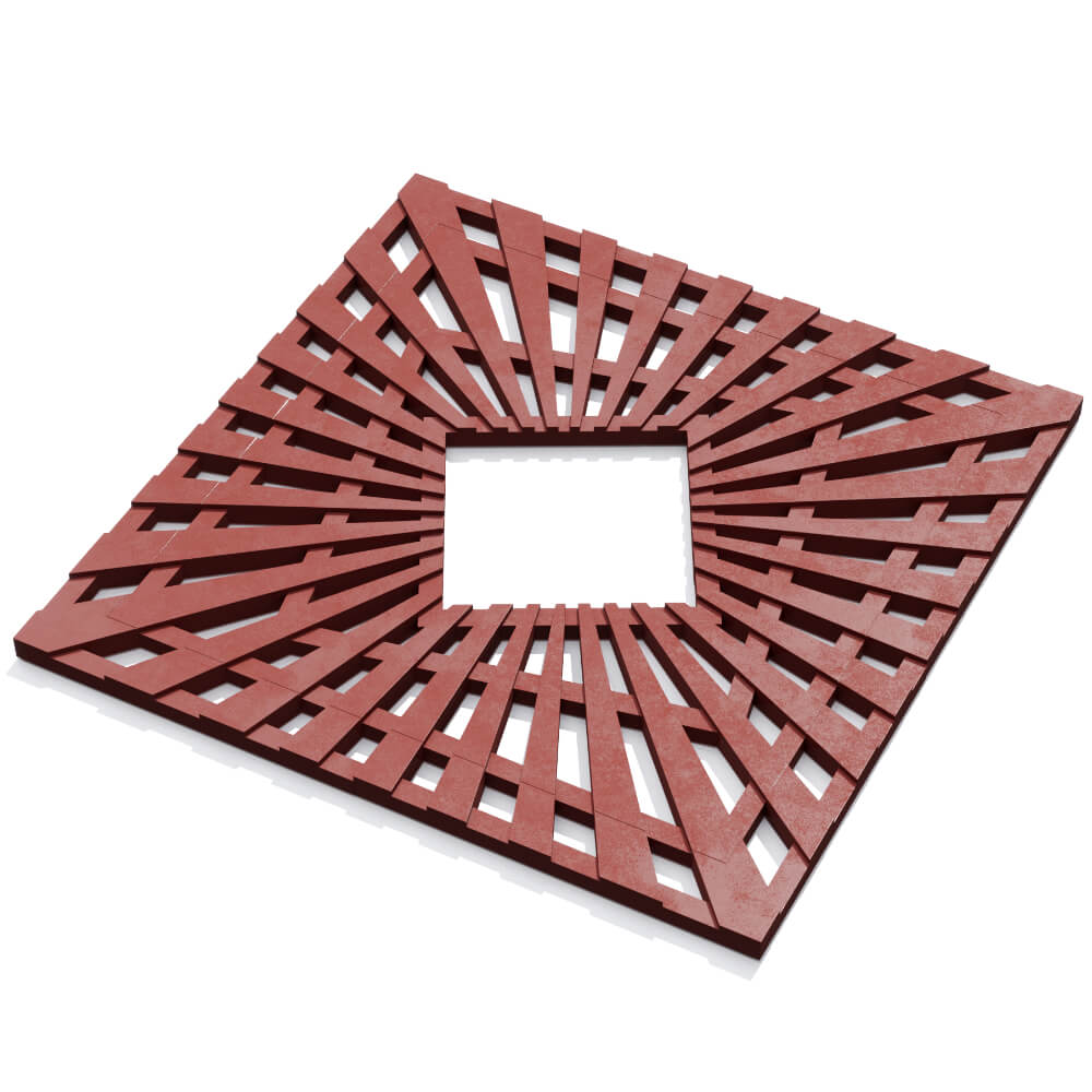 Приствольная решетка для дерева ZKING ATMOSPHERE 1.2х1.2м Красная в Новочебоксарске фото