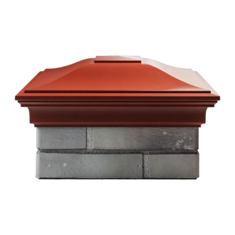 Колпак Zking Монблан Красный на столб 1.5х1.5 еврокирпича 0.7НФ (355х355мм) Новочебоксарск фото