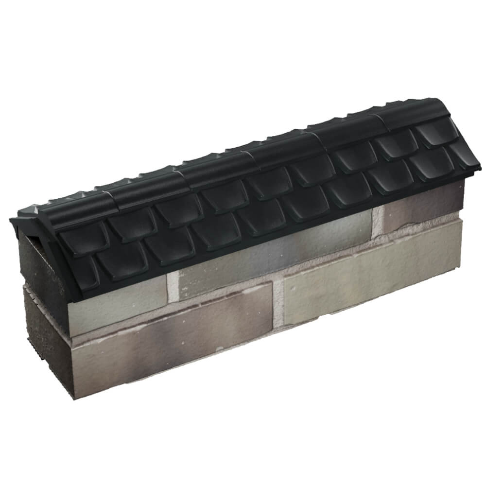 Парапет Zking Эльбрус Черный с посадкой на 0.5 кирпича (130мм) в Новочебоксарске фото