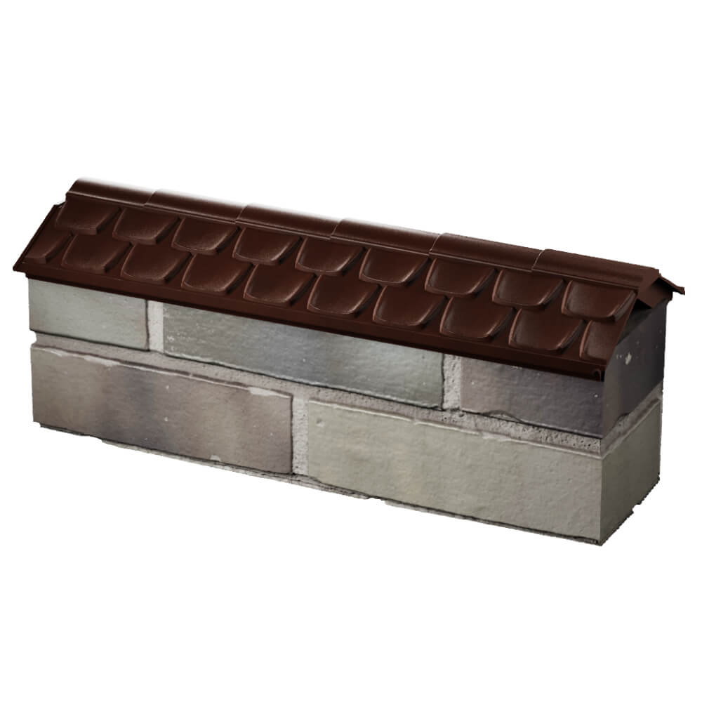 Парапет Zking Эльбрус Коричневый с посадкой на 0.5 кирпича (130мм) в Новочебоксарске фото
