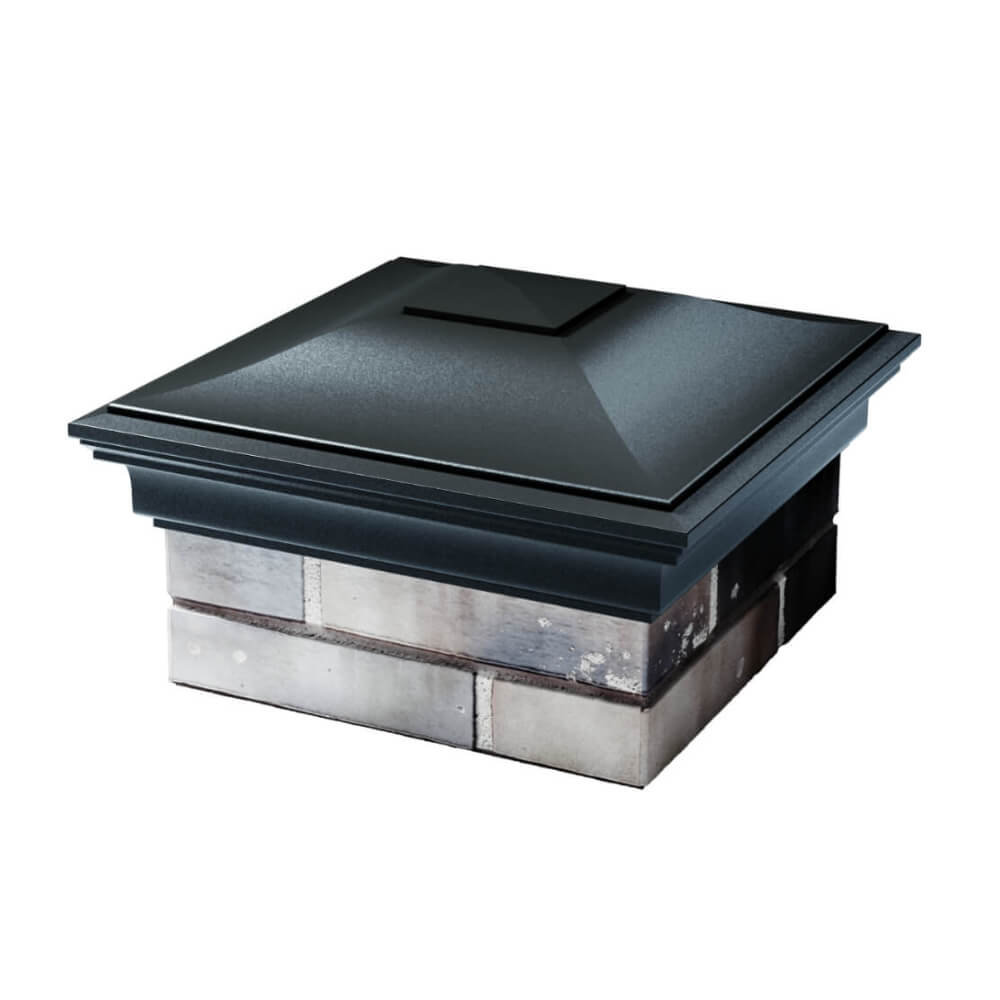 Колпак Zking Монблан Черный на столб 1.5х1.5 еврокирпича 0.7НФ (355х355мм) в Новочебоксарске фото