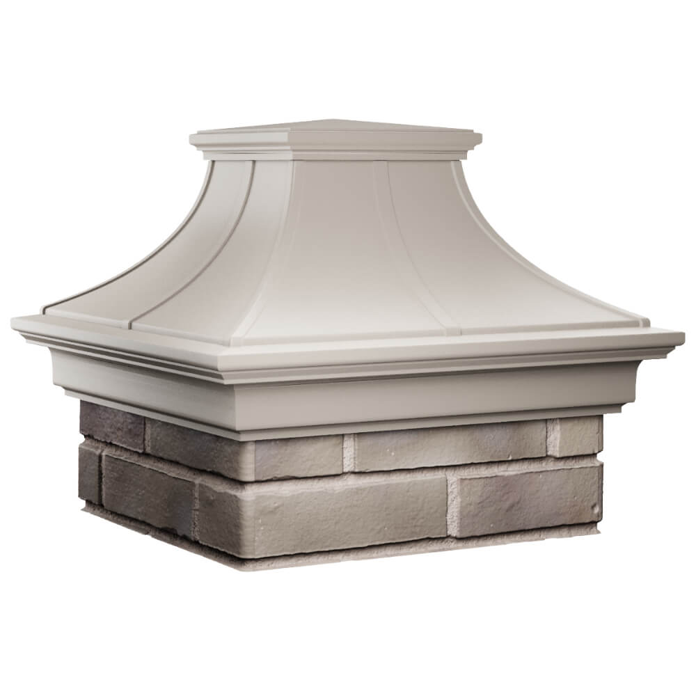 Колпак Zking Монблан Премиум Бежевый на столб 1.5х1.5 кирпича (385х385мм) в Новочебоксарске фото