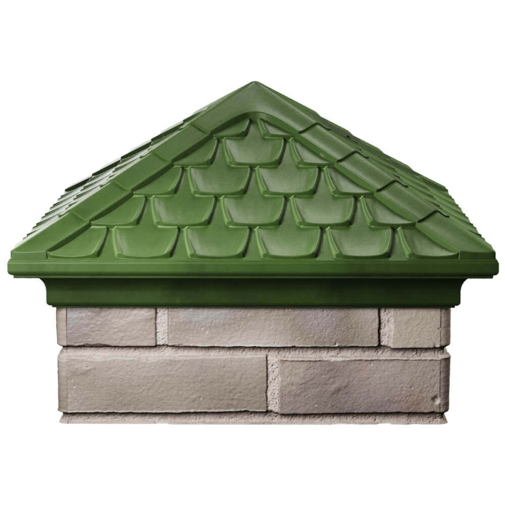 Колпак Zking Эльбрус Зеленый на столб 1.5х1.5 кирпича (385х385мм) Новочебоксарск фото
