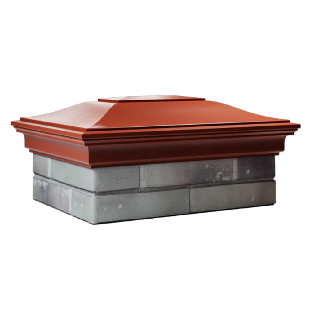 Колпак Zking Монблан Красный на столб 2х1.5 кирпича (515х385мм) в Новочебоксарске фото