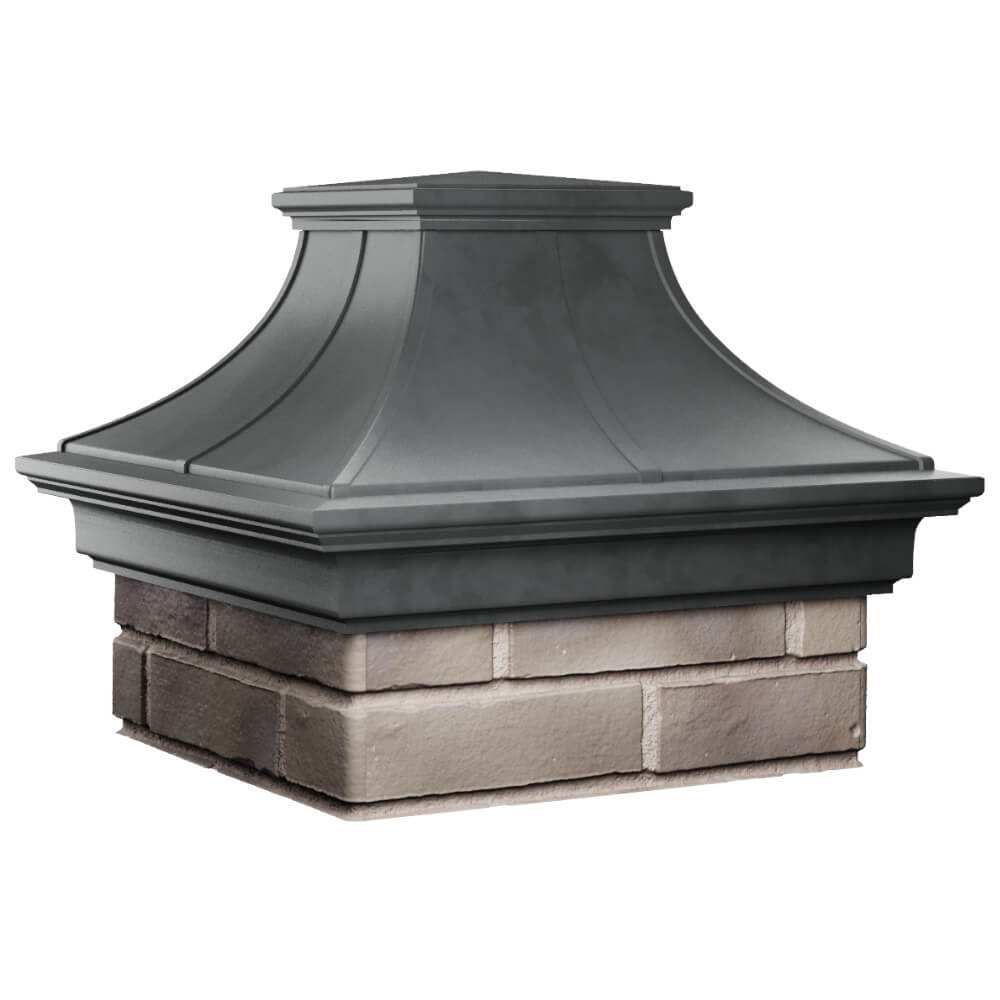 Колпак Zking Монблан Премиум Серый на столб 1.5х1.5 кирпича (385х385мм) в Новочебоксарске фото
