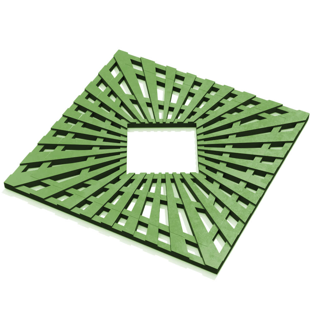 Приствольная решетка для дерева ZKING ATMOSPHERE 1.2х1.2м Зеленая в Новочебоксарске фото