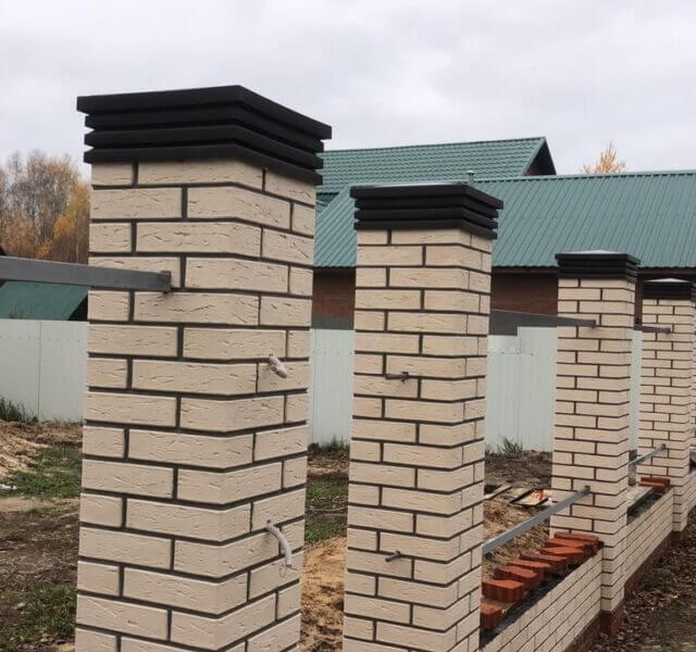 Колпак Zking Бона ХайТек Коричневый на столб 1.5х1.5 кирпича (385х385мм) в Новочебоксарске фото