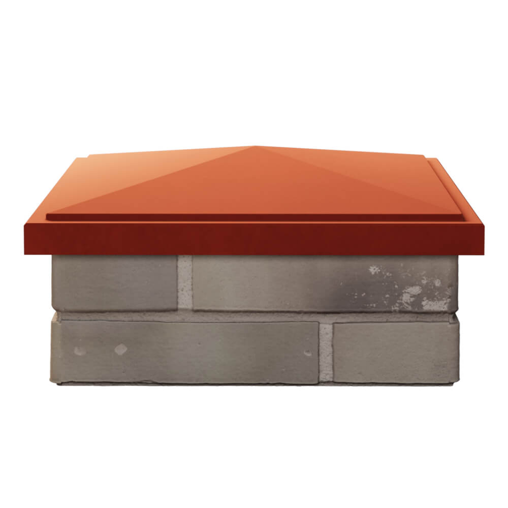 Колпак Zking БонаМоно Красный на столб 1.5х1.5 кирпича (385х385, 400х400мм) Новочебоксарск фото