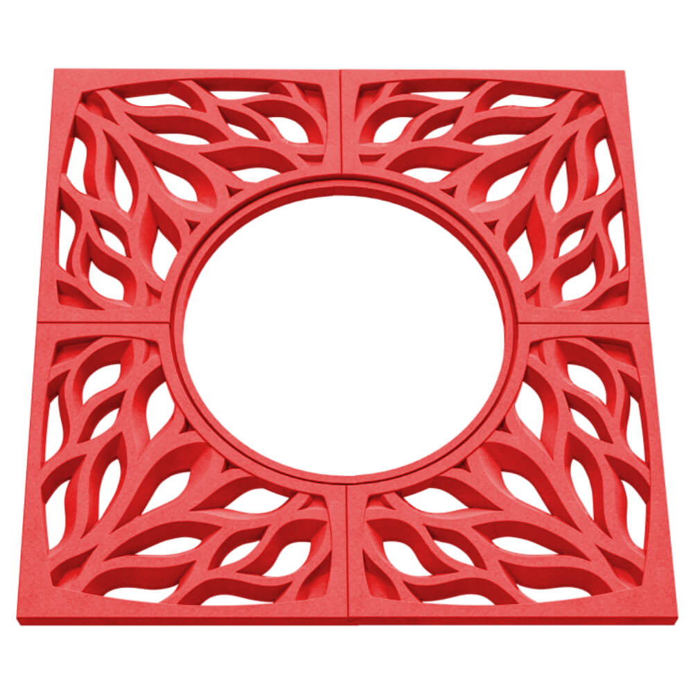 Приствольная решетка для дерева ZKING CRUST 1.2х1.2м Красная в Новочебоксарске фото