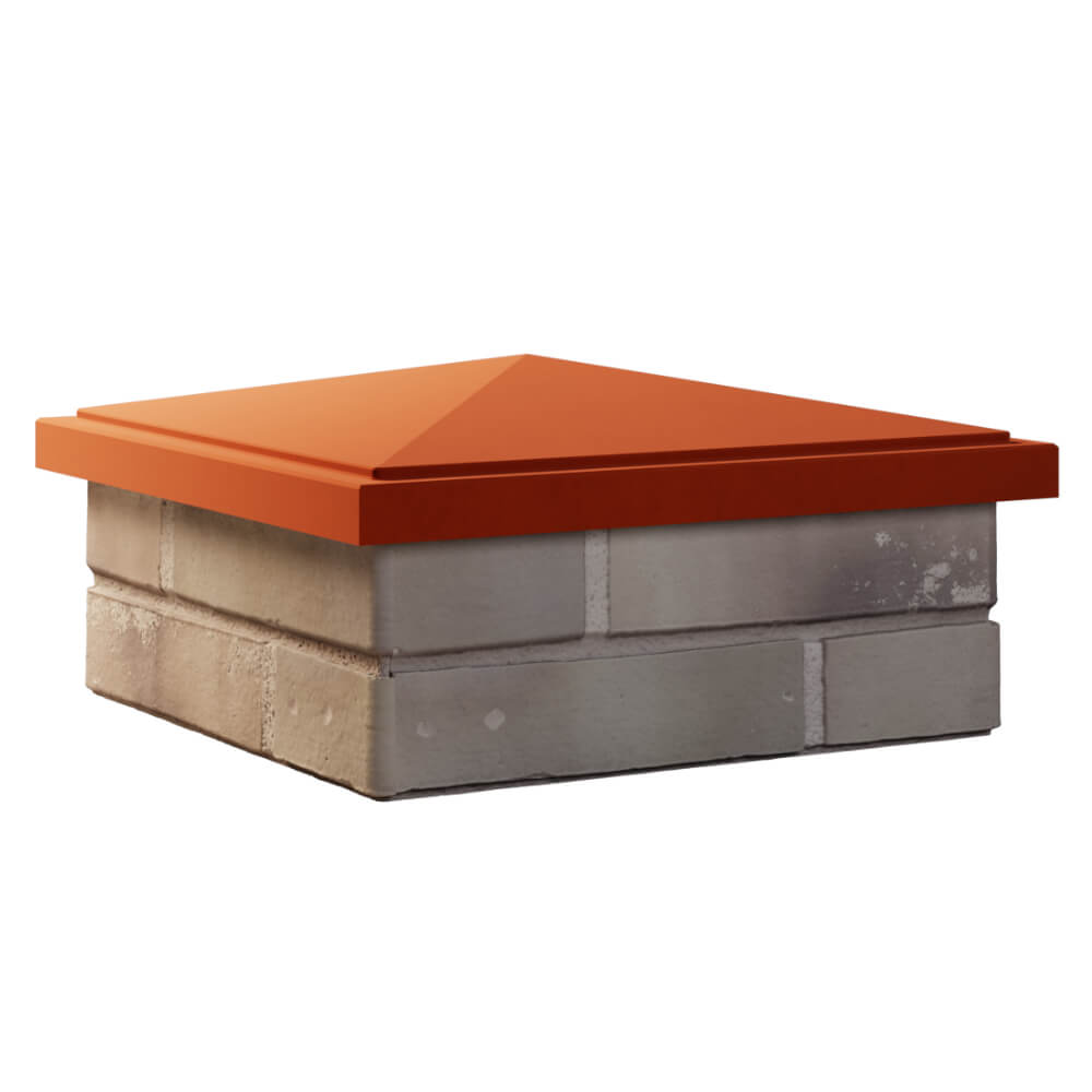 Колпак Zking БонаМоно Красный на столб 1.5х1.5 кирпича (385х385, 400х400мм) в Новочебоксарске фото