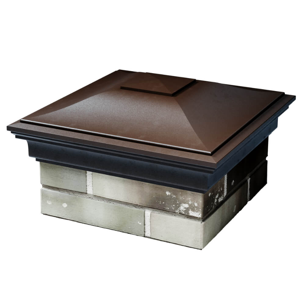 Колпак Zking Монблан Коричневый на столб 1.5х1.5 кирпича (385х385мм) в Новочебоксарске фото