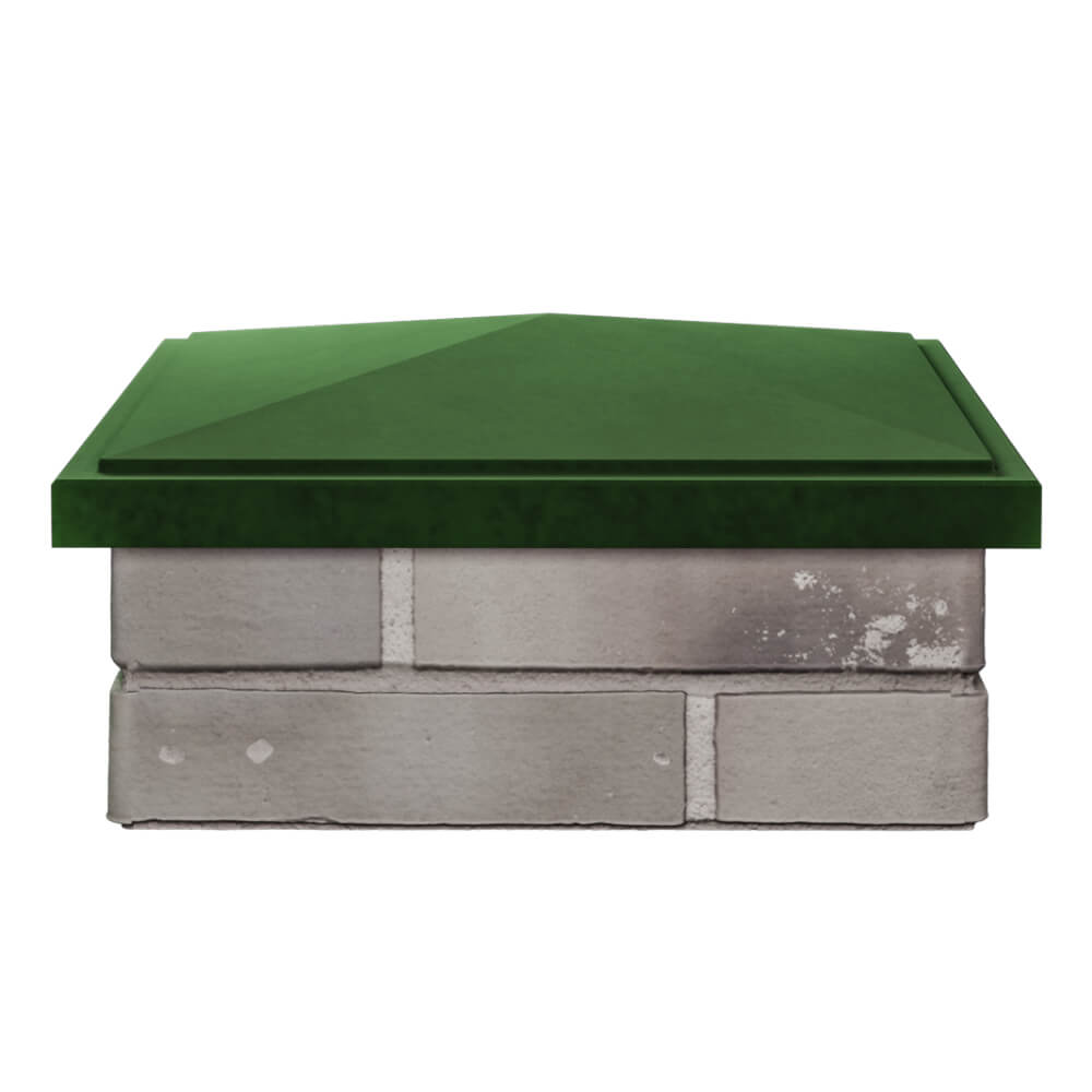 Колпак Zking БонаМоно Зеленый на столб 1.5х1.5 кирпича (385х385, 400х400мм) Новочебоксарск фото